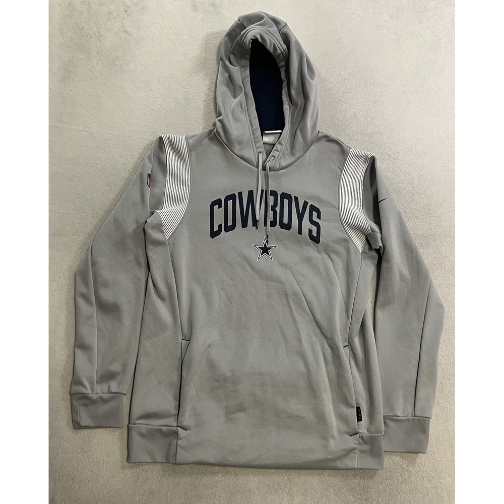 Nike NFL Dallas Cowboys Therma-Fit Hoodie Men's Size Medium Gray Pullover